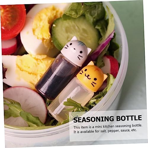 Mini Sauce Bottles Set 4pcs Cartoon Animal Shape Squeeze Bottles