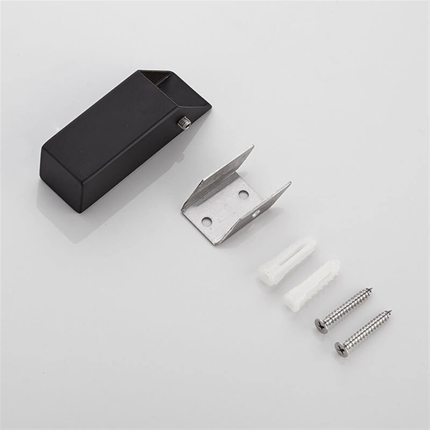 MOOWI 5Pcs Black Wall-Mounted Towel Hooks 304 Stainless Steel