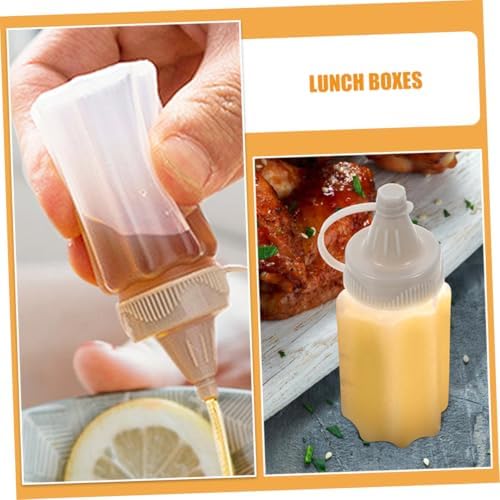 Reusable Sauce Dispenser Bottles Mini Squeeze Bottles for Salad Dressing and Oils