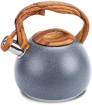 KIAADSY 32 Qt Whistling Tea Kettle with Heat Resistant Handle