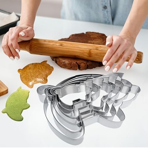 Cieloglim 6PCS Pig Cookie Cutters for Mexican Concha Bread