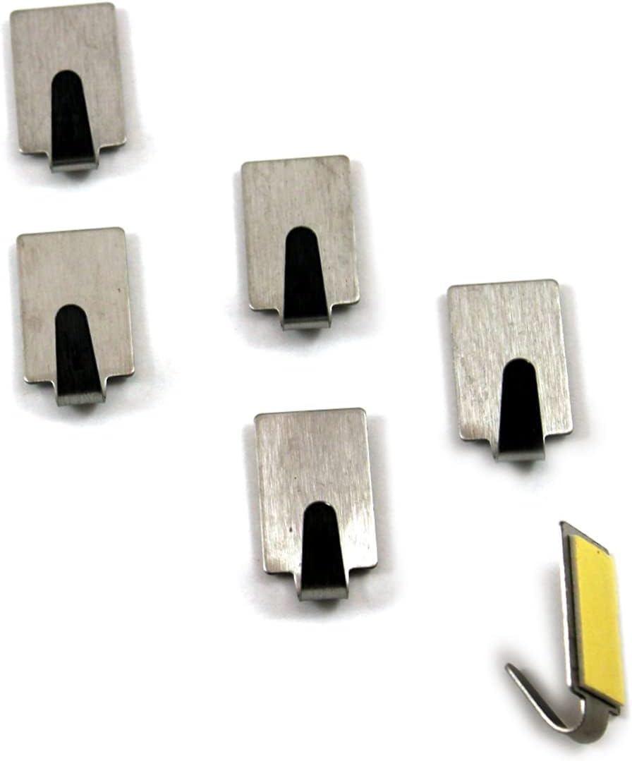 MAGICLULU Adhesive Hooks 36 Pack Stainless Steel Towel Racks for Kitchen Bathroom