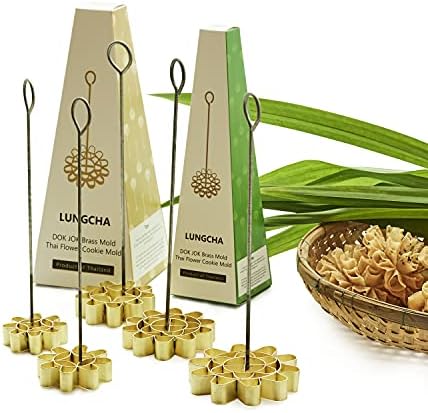 Lungcha DOK JOK Brass Flower Cookie Mold 6cm