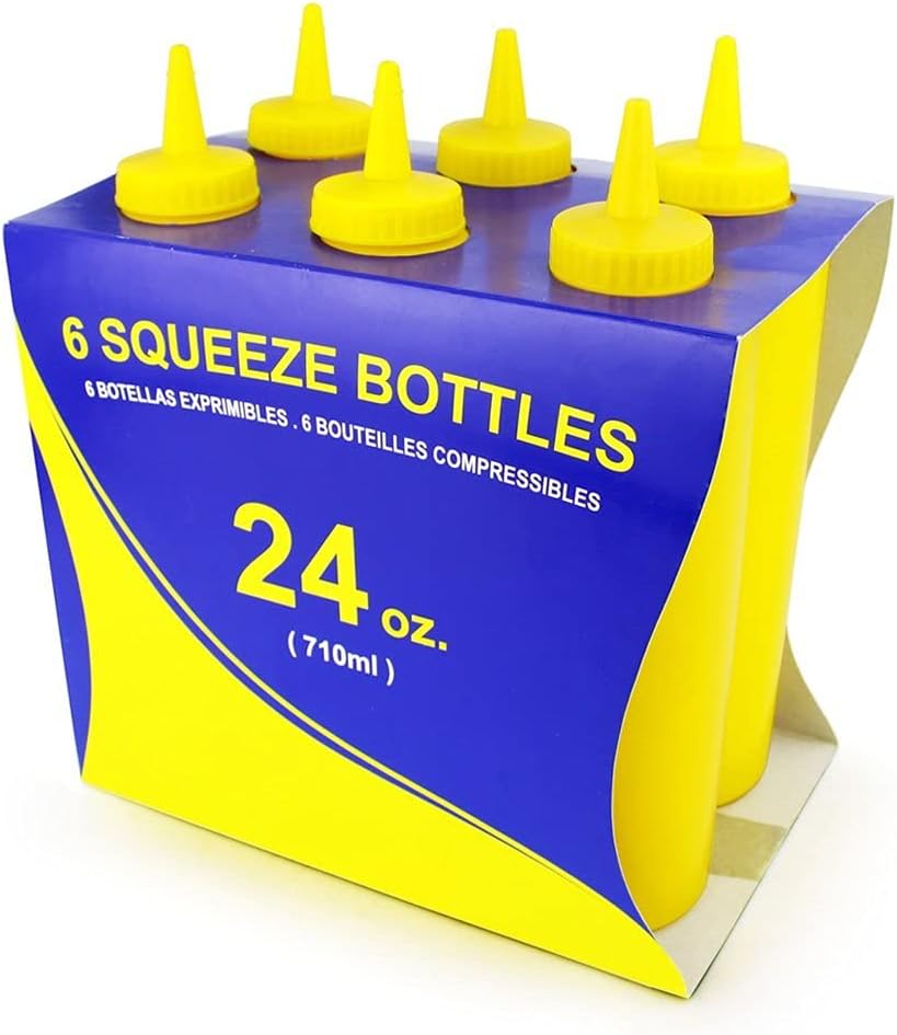 New Star Foodservice 26559 Squeeze Bottles Pack of 6 1
