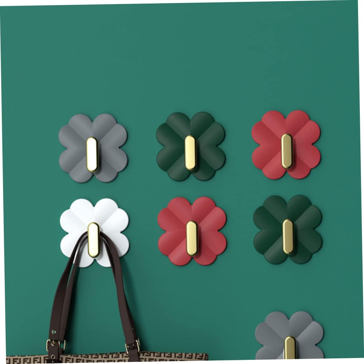 GLEAVI 4Pcs Adhesive Wall Hooks for Coats and Storage
