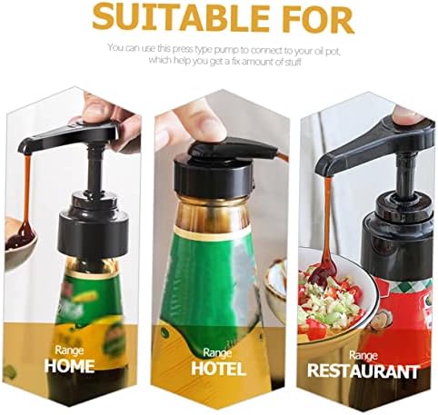 FOMIYES 4Pcs Condiment Squeeze Bottle Pump Set for Kitchen Use