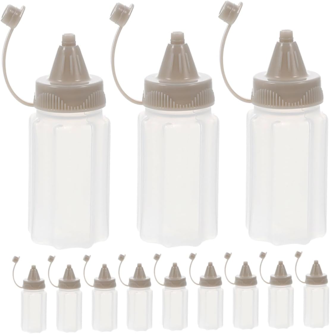 CIYODO 12pcs Reusable Condiment Squeeze Bottles Set