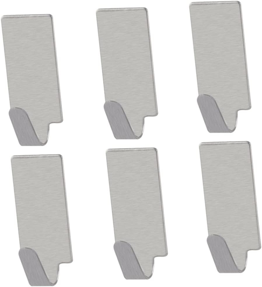 MAGICLULU Adhesive Hooks 36 Pack Stainless Steel Towel Racks for Kitchen Bathroom