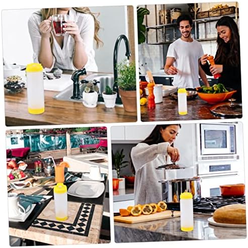 Set of 2 Squeeze Bottles for Ketchup Jam Mustard and Olive Oil