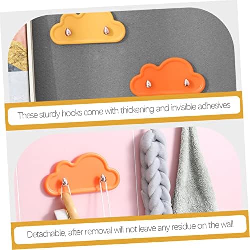 DIYEAH 4Pcs Cloud Shape Wall Hooks for Bathroom Towel and Key Hanging