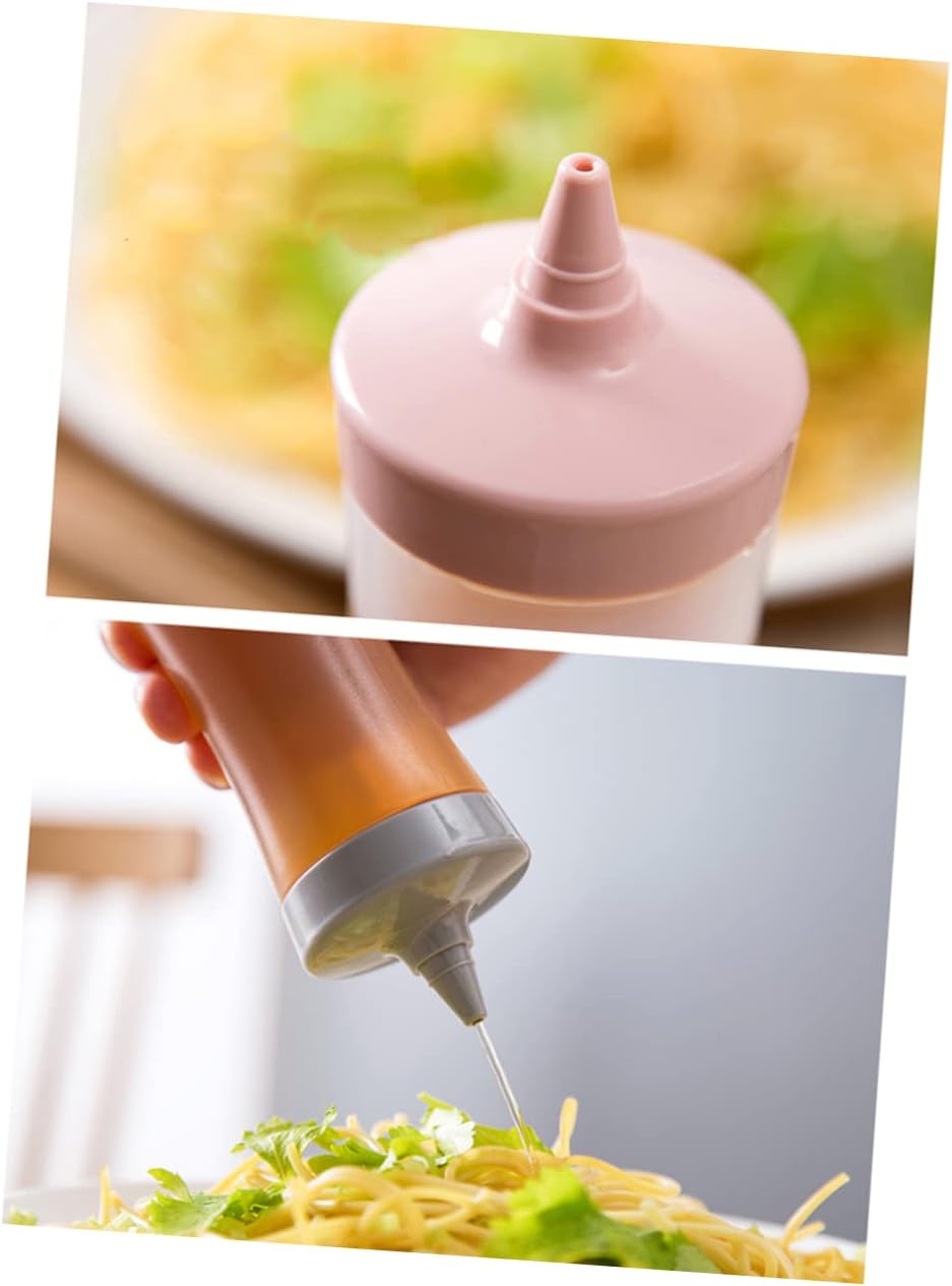 IMIKEYA 350ml Translucent Condiment Squeeze Bottle