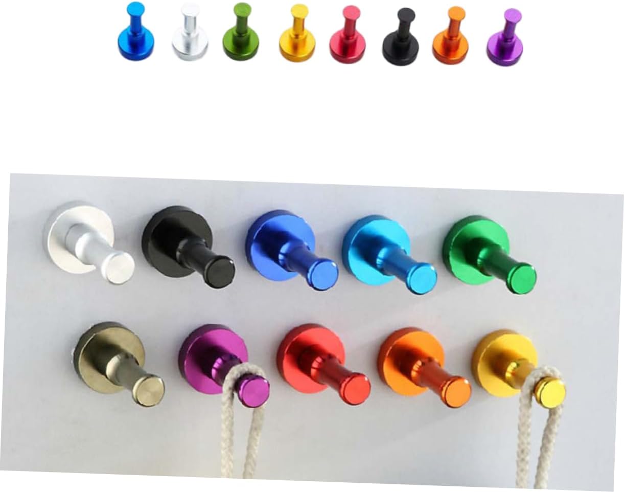 Garneck 10 Pcs Solid Aluminium Wall Hooks
