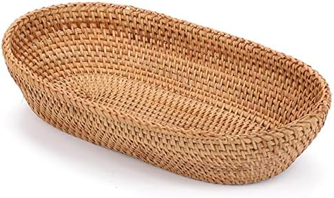 i-lan Handwoven Bread Serving Basket Set Natural Brown