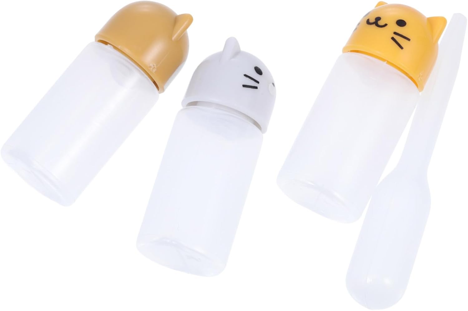 Mini Sauce Bottles Set 4pcs Cartoon Animal Shape Squeeze Bottles