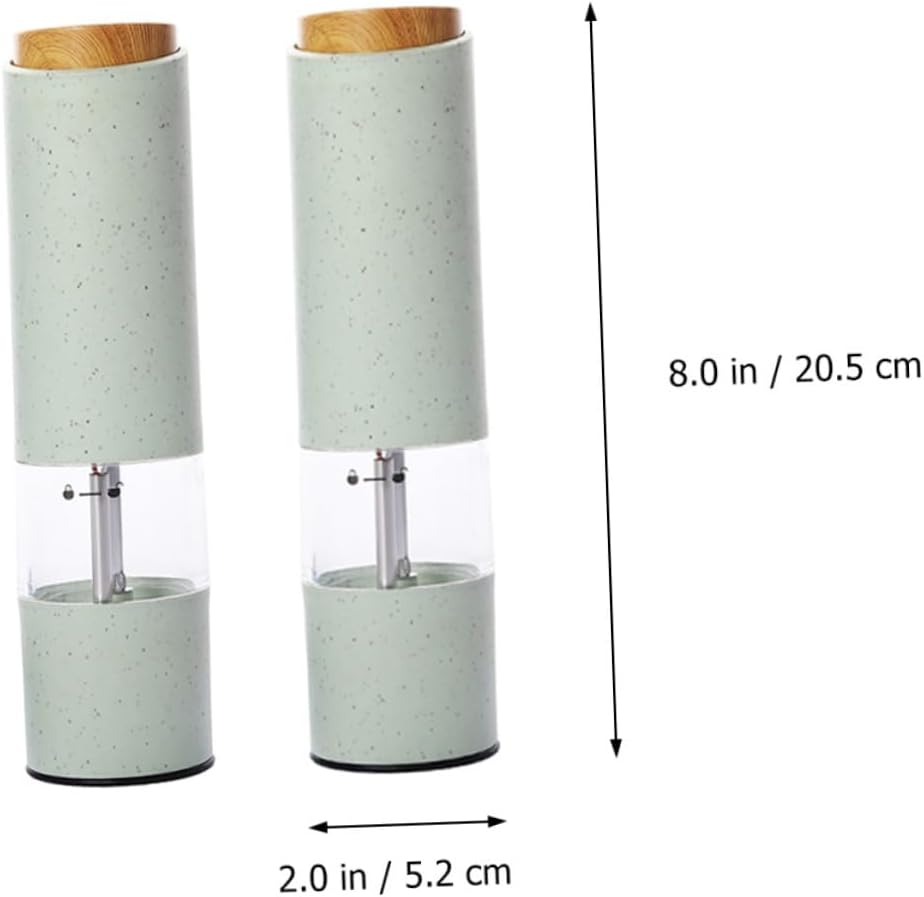 Battery-Powered Pepper Grinder Set 2PCS Non-Slip Base