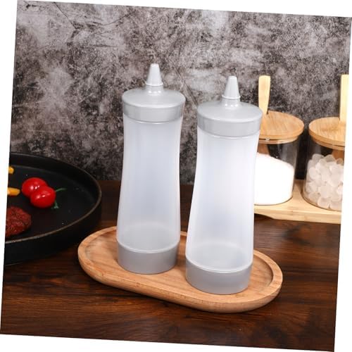 CIYODO 4-Piece Sauce Squeeze Bottles Set Leakproof Condiment Dispensers