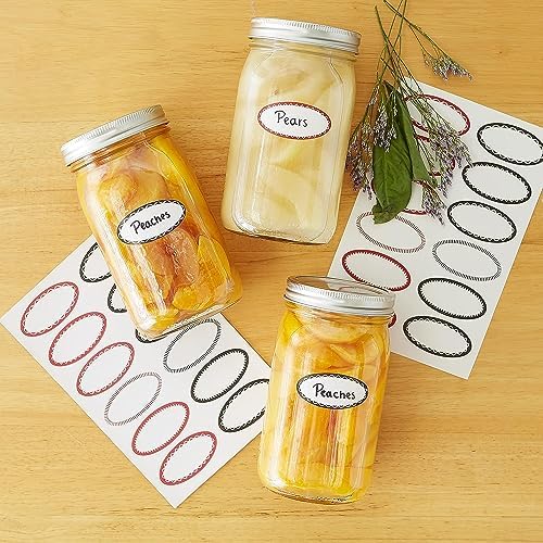 RSVP Oval Canning Jelly Jar Labels 48 Count 1