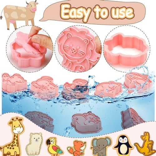 Roshtia 24 Pcs 3D Animal Cookie Cutters Set Plastic 1