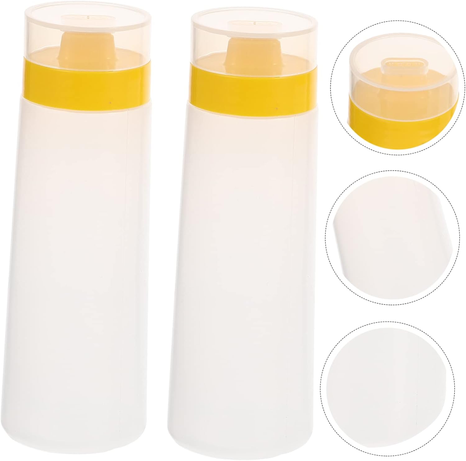 Plastic Salad Squeeze Bottles with Leak Proof Lid
