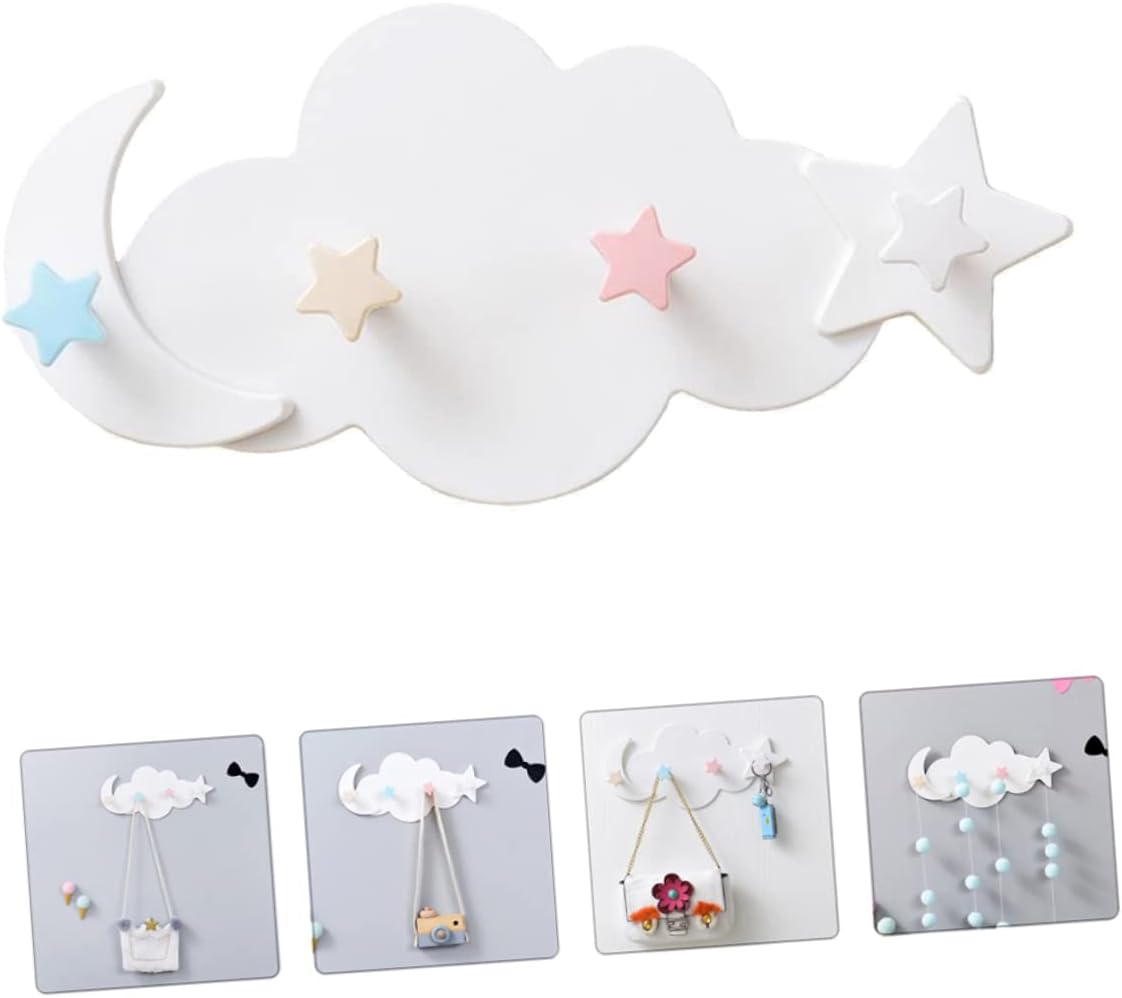 2pcs Cartoon Star and Moon Wall Hangers for Kids Room