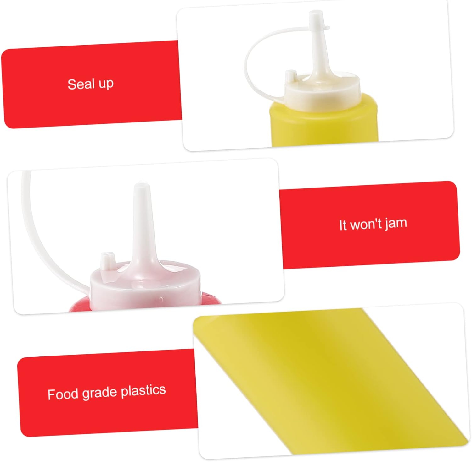 4Pcs Jam Squeeze Bottles 350ML Seasoning Containers 1