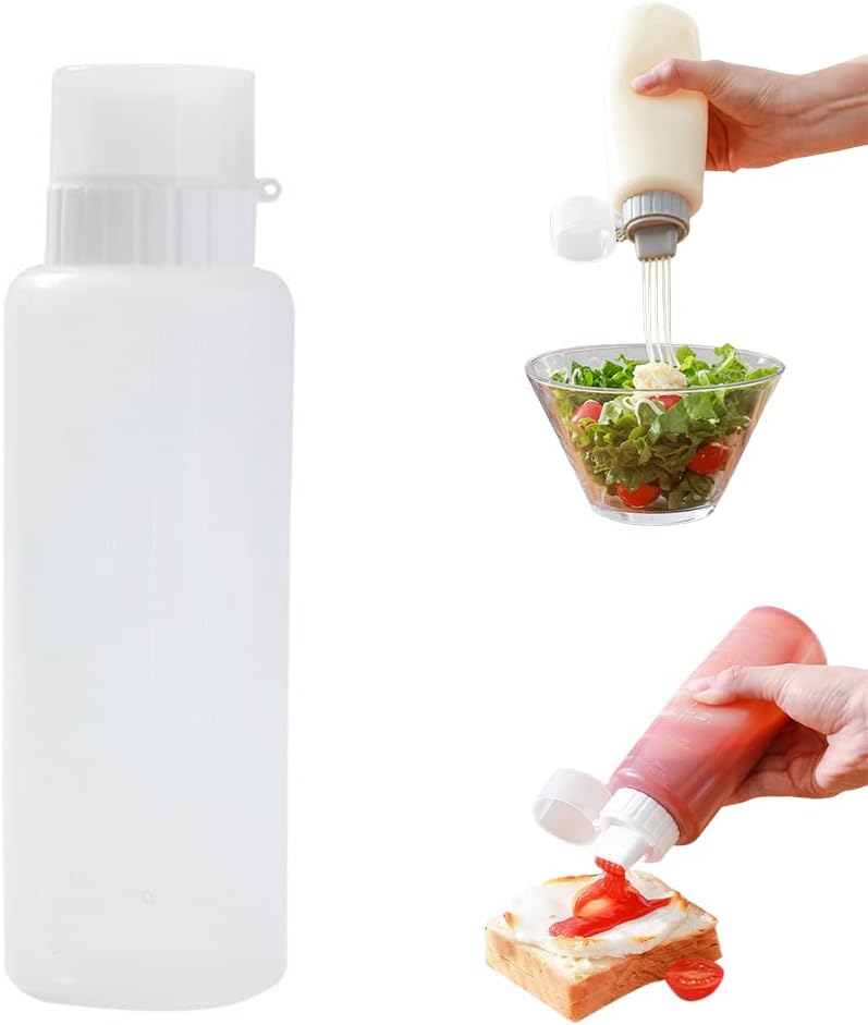 Ztexkee 5-Hole Condiment Squeeze Bottle with Leak-proof Lid 1