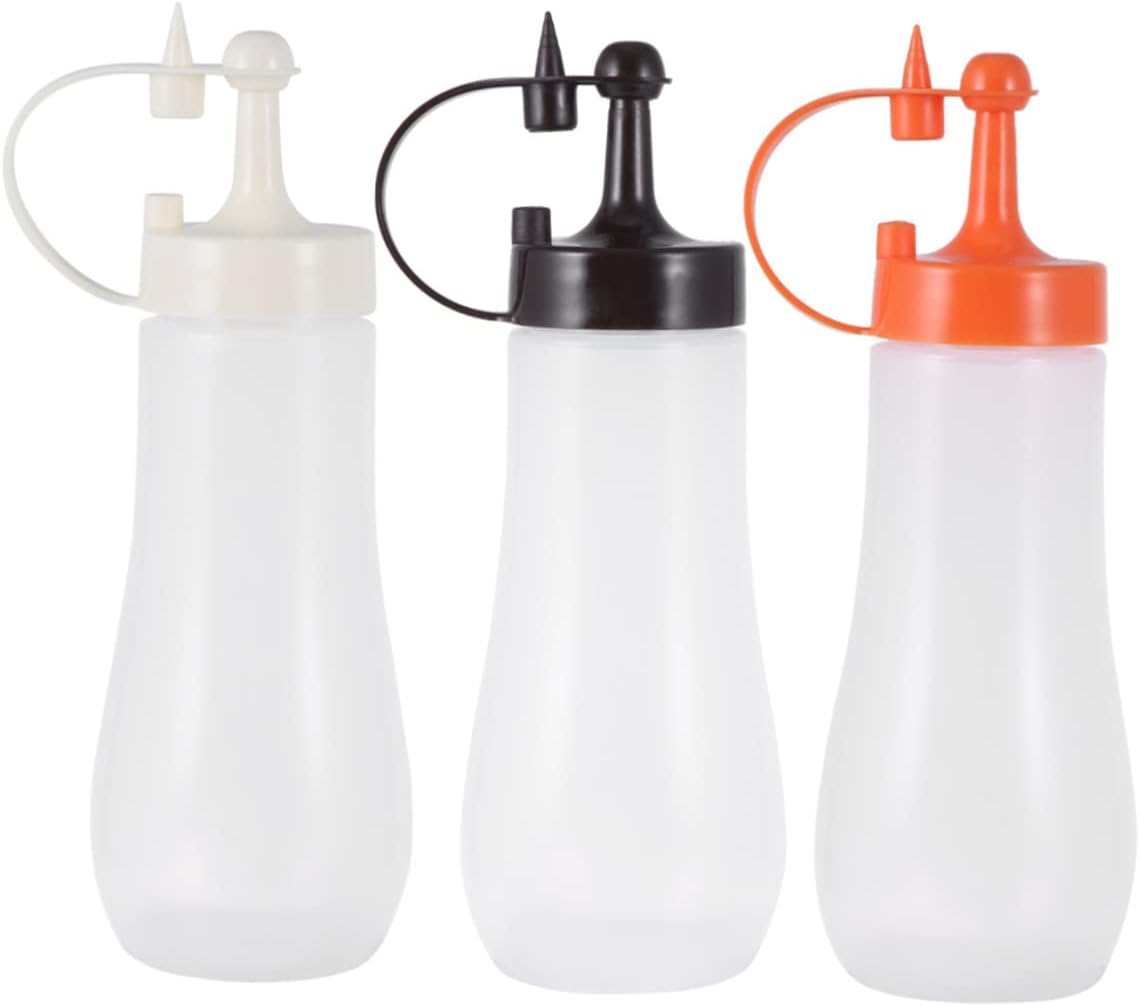 GRADENEVE 3 in 1 Condiment Squeeze Bottles Set
