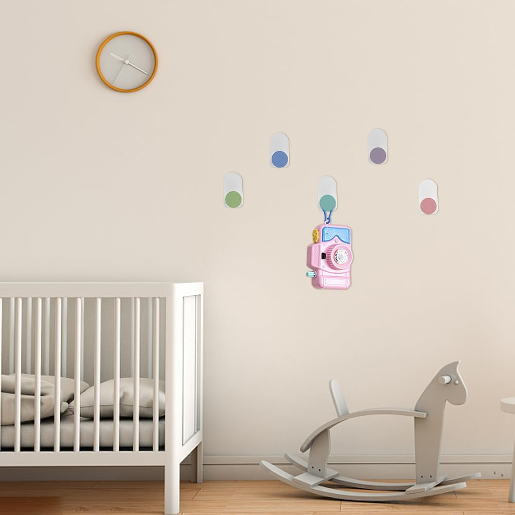 5pcs Self-Adhesive Kids Coat Hooks with Cartoon Animal Design