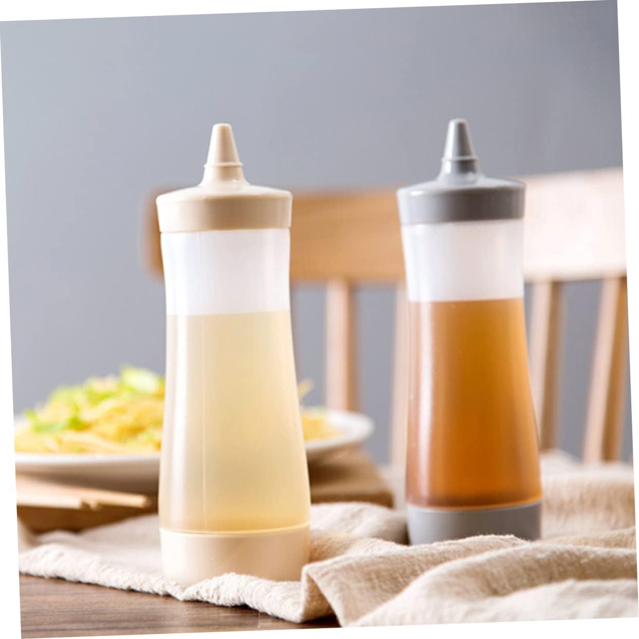 PRETYZOOM 3PCS Condiment Squeeze Bottles for Ketchup and Salad Dressing