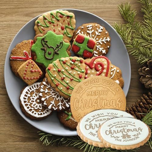 Personalized Cookie Stamp with Name - Custom Christmas Cookie Cutter
