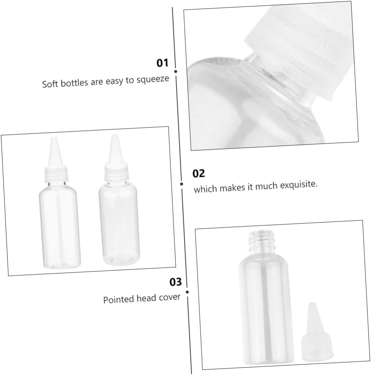 HOLIDYOYO 60ml Pointed Tip Squeeze Bottles 1
