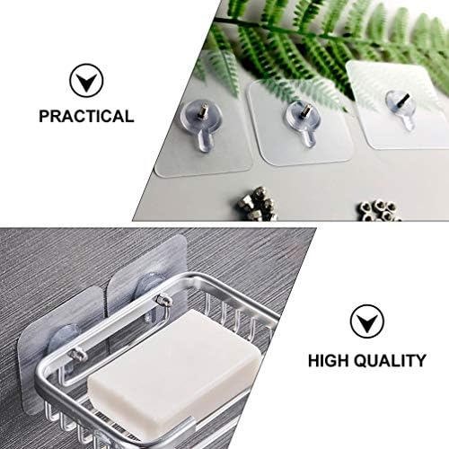 Alipis 10pcs Transparent Adhesive Ceiling Hooks No Nail No Trace