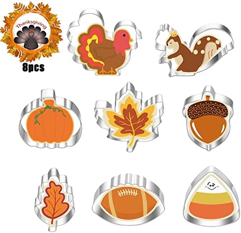 6PCS Thanksgiving Cookie Cutters Set Stainless Steel 1