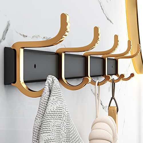BAHELS 60cm Black Gold Aluminum Coat Hook Rack
