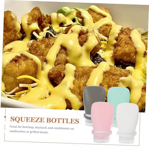 CIYODO 4 Pack Leakproof Silicone Sauce Squeeze Bottles 1