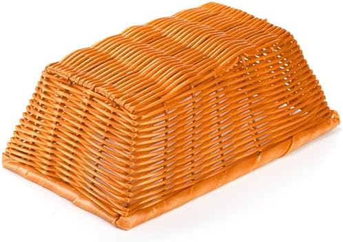 Coloch 6 Pack Bread Baskets 12 Inch Woven Plastic Rattan Storage Baskets