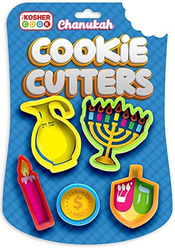 The Kosher Cook Hanukkah Cookie Cutters 5 Piece Set