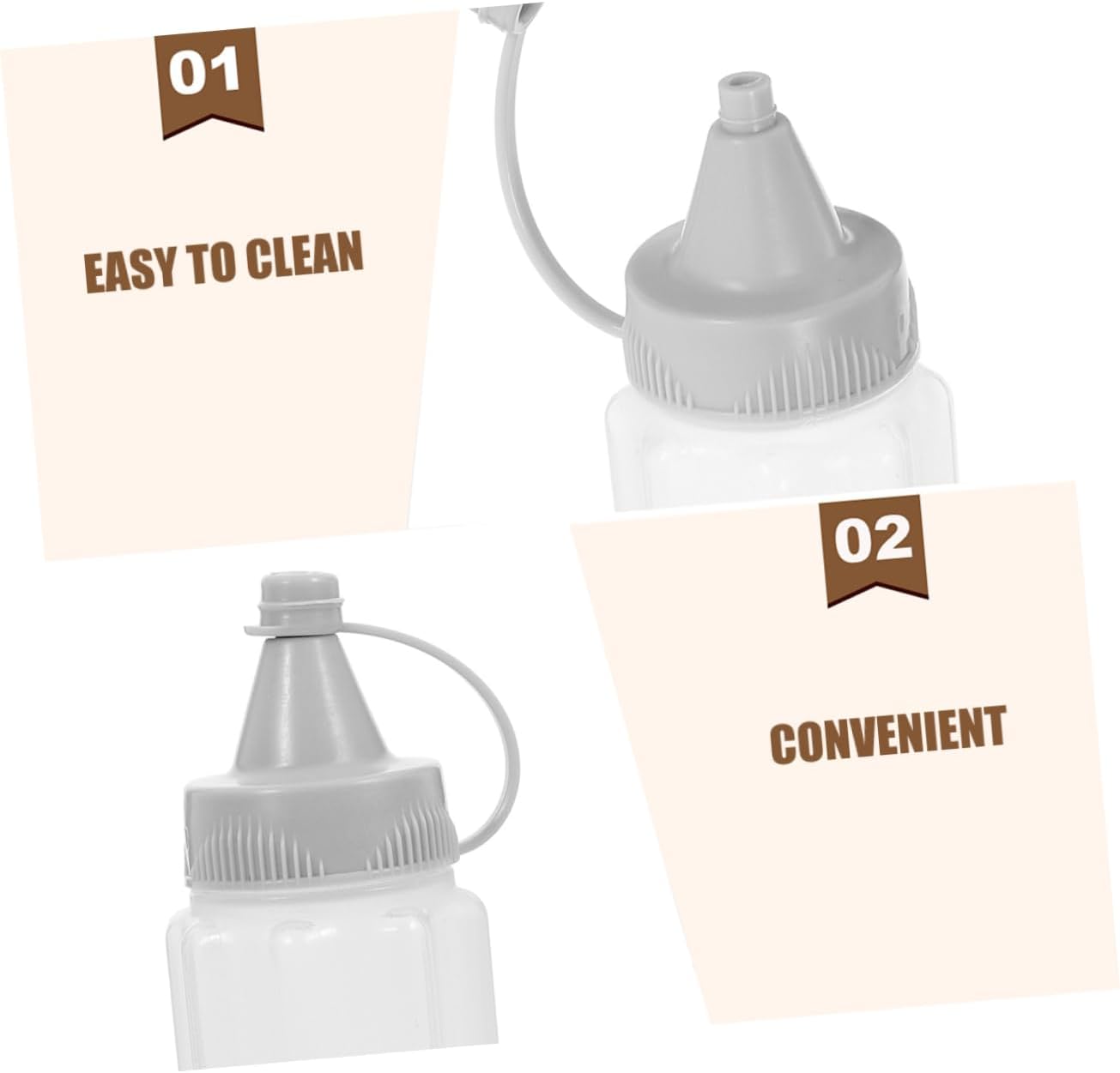 Cabilock Reusable Condiment Squeeze Bottles for Kitchen Use 1