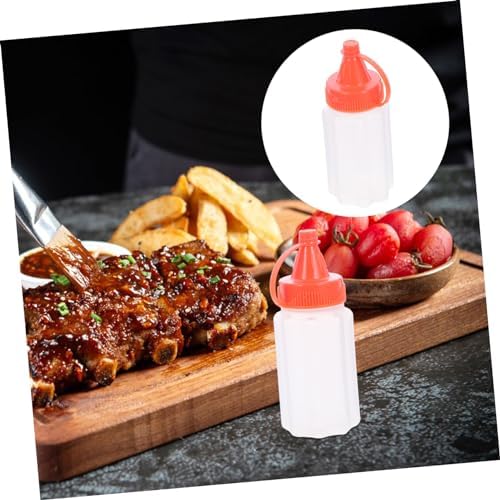 BEBEMOKO Red Condiment Squeeze Bottles Set of 4