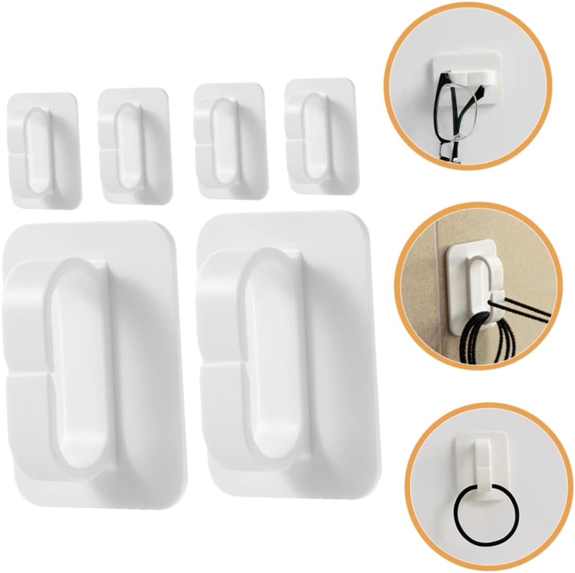SOLUSTRE 6Pcs Heavy Duty Adhesive Wall Hooks
