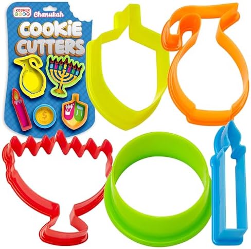 The Kosher Cook Hanukkah Cookie Cutters 5 Piece Set