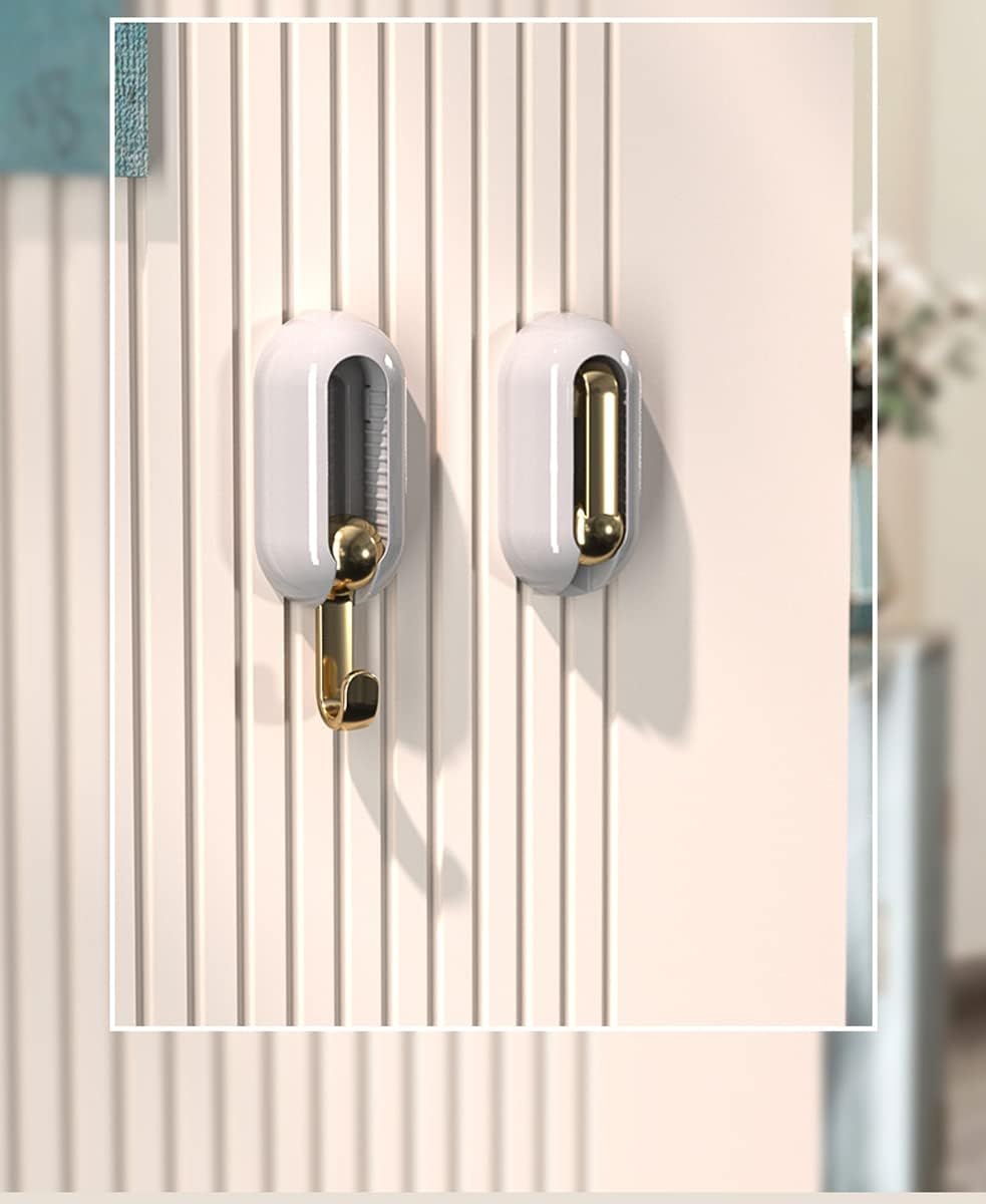 8 Pack Self Adhesive Wall Hooks for Keys Towels Purses Caps Scarves