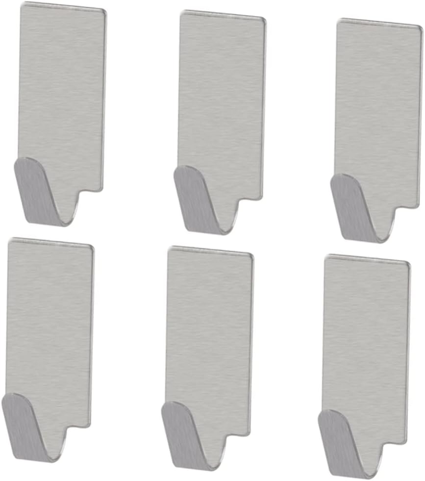 Stainless Steel Adhesive Hook 36pcs Wall Mount Utility Hooks for Bathroom Kitchen