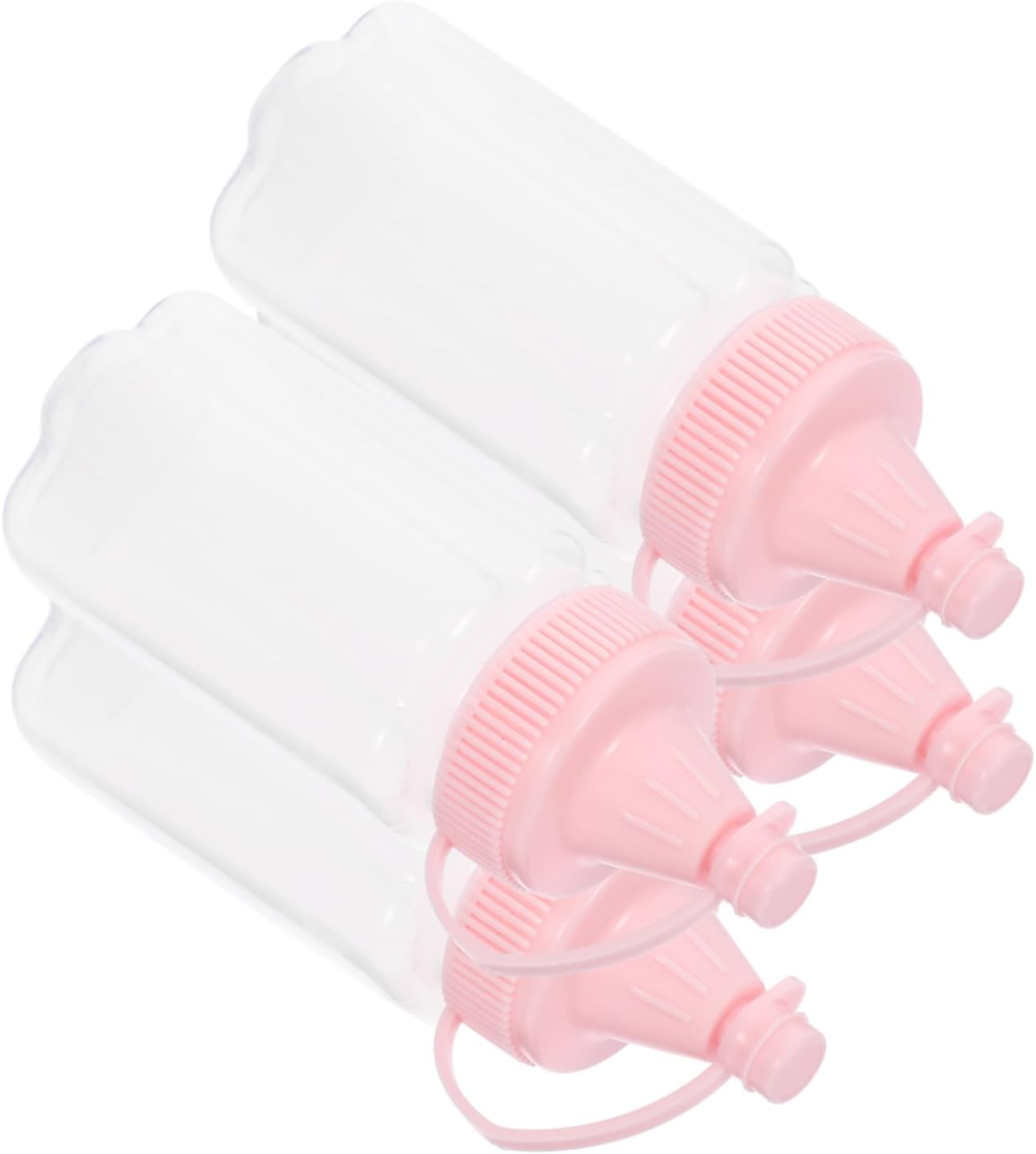 4pcs Reusable PP Condiment Squeeze Bottles Set