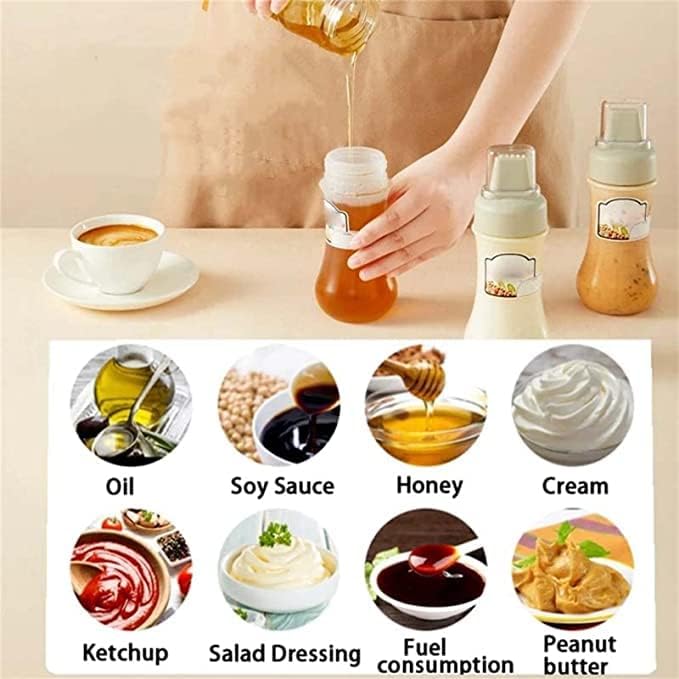3Pcs Condiment Squeeze Bottle Set with 5 Holes