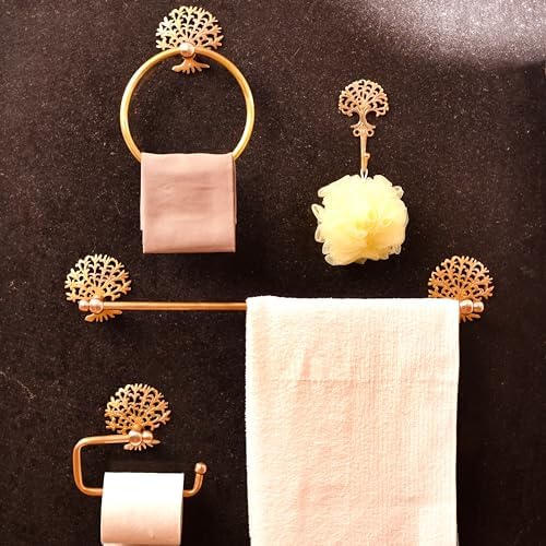 IndianShelf Brass Tree Towel Bar Bathroom Decor