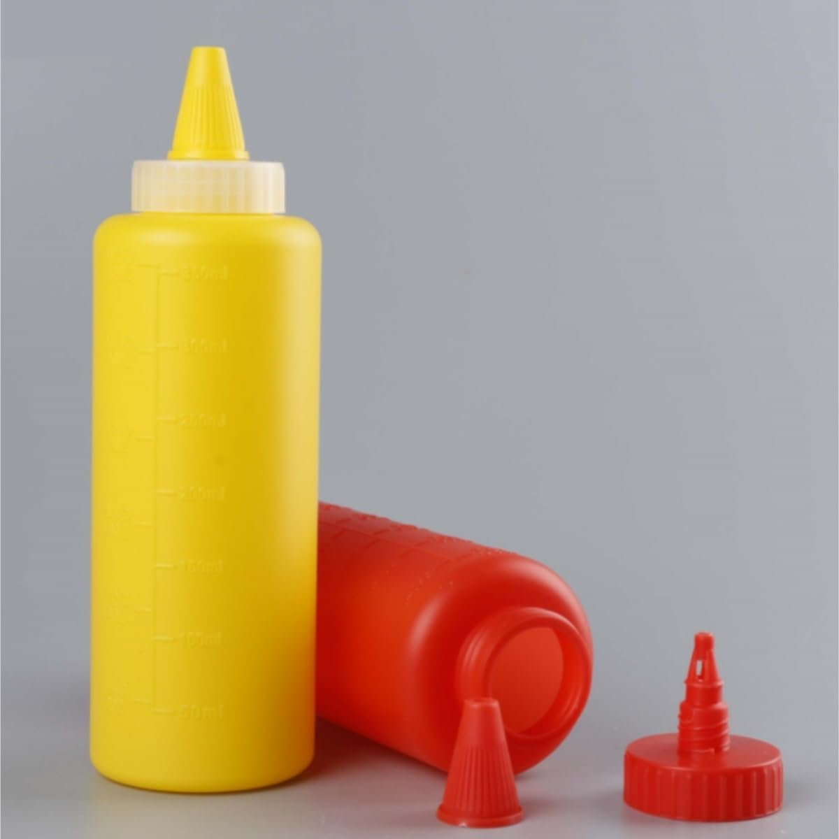 KLEYE 5PCS Salad Sauce Squeeze Bottles with Scale