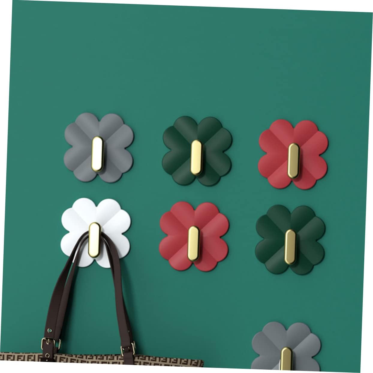 Vaguelly 4Pcs Cartoon Adhesive Wall Hooks for Keys and Towels
