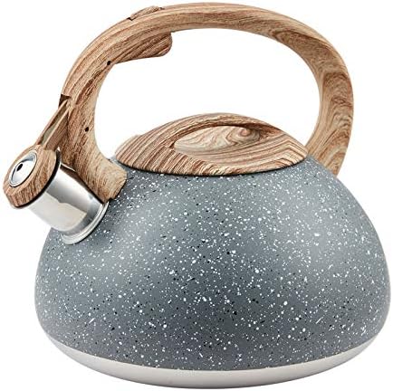 LUXGRACE S-P Whistling Tea Kettle 22 Quart Gray