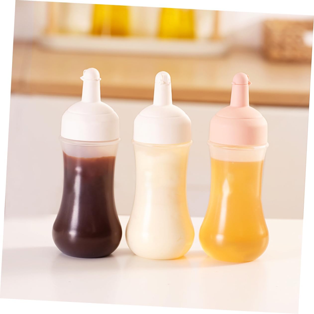 CIYODO Squeeze Salad Dressing Bottles Set for Home